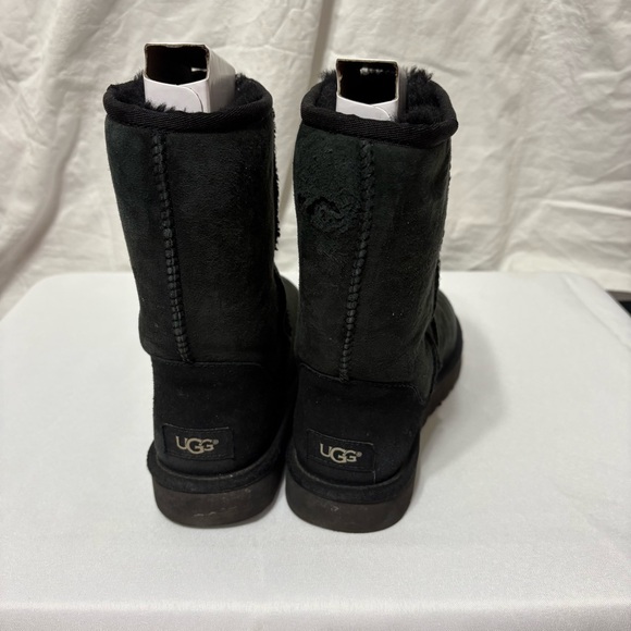 UGG Women's Classic Short Crystal Diamond boots in black suede - Picture 11 of 13